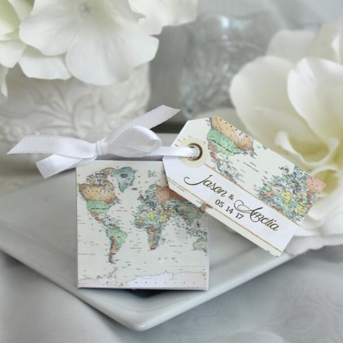 66 Best Wedding Gifts For Guests That Will Delight Them 162 Map Favors - Unique Wedding Mementos For Guests