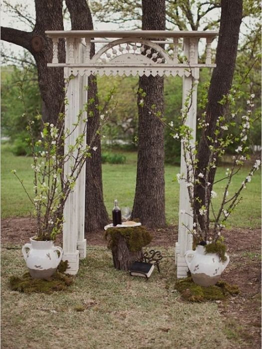 Two-Piece Arch For Backyard Wedding Decor