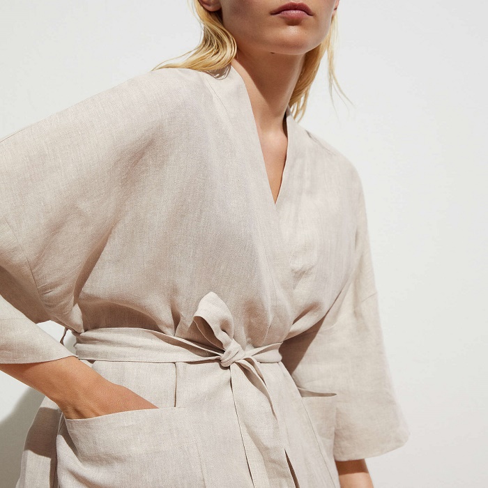 8th Wedding Anniversary Gifts - Linen Dressing Gown