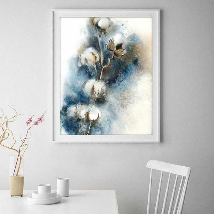 Cotton Flower Painting Traditional 2 Year Anniversary Gift