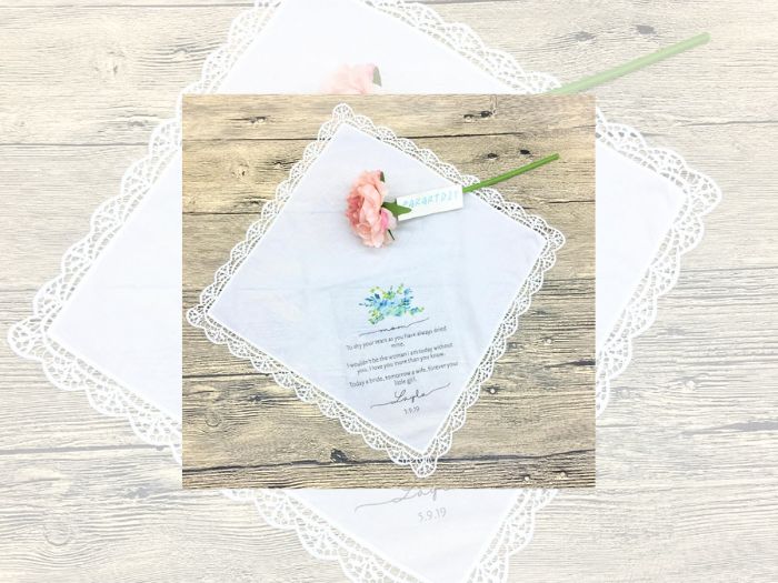 Personalized Handkerchief – Gifts For Sister On Wedding Day