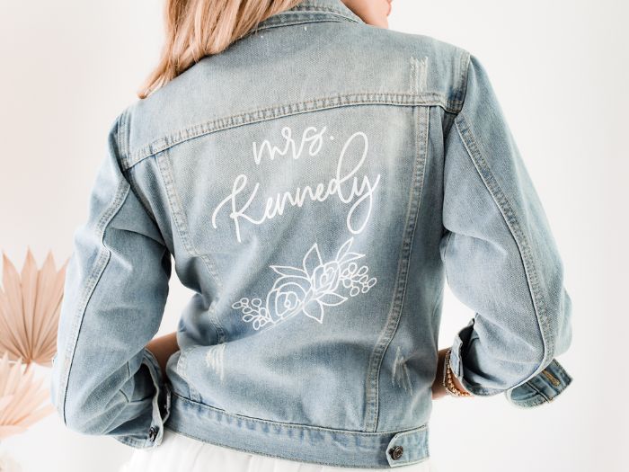 Personalized Wedding Denim Jacket – wedding gifts ideas for sister