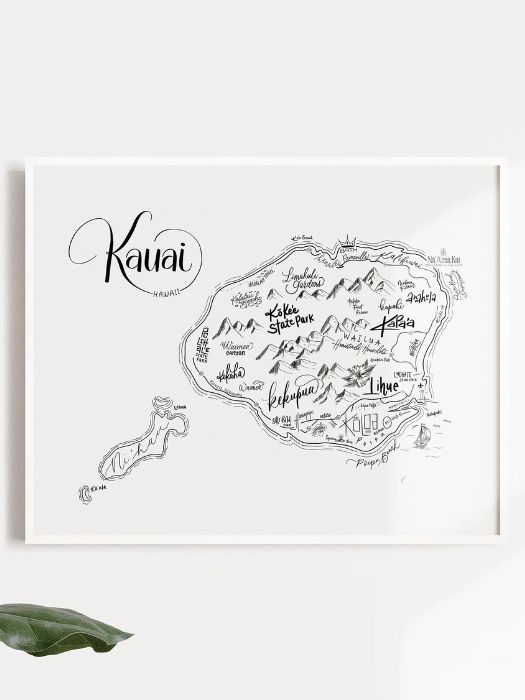 Hand-Lettered Print As Hawaiian Wedding Gift Ideas