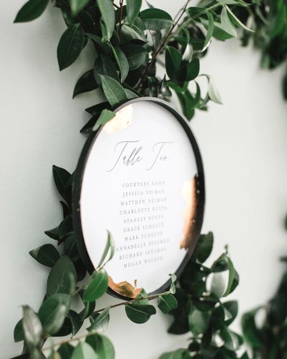 Mixed Metals Welcome Sign For all-white wedding decor