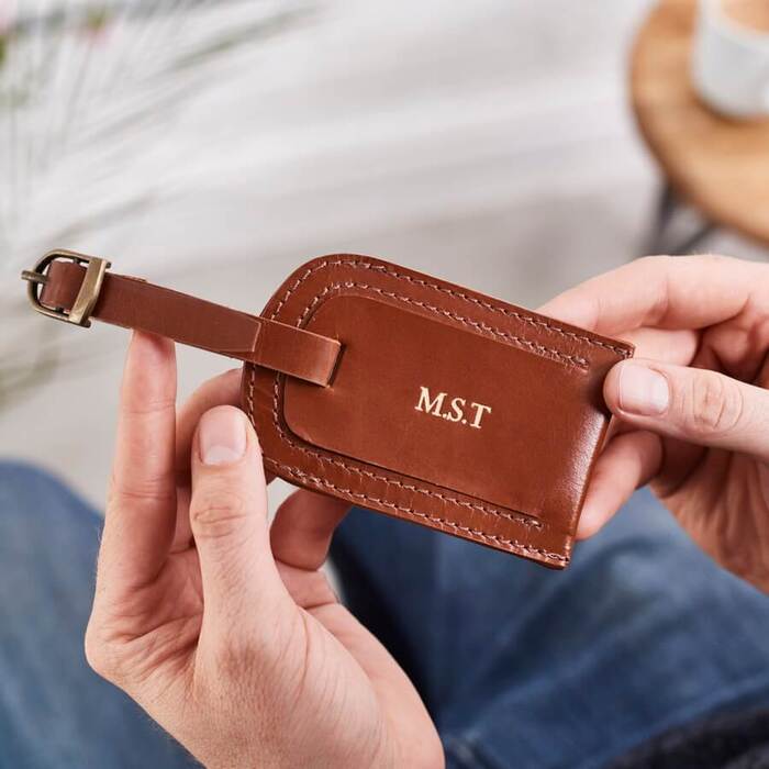 Leather Luggage Tag – wedding gift for cousin