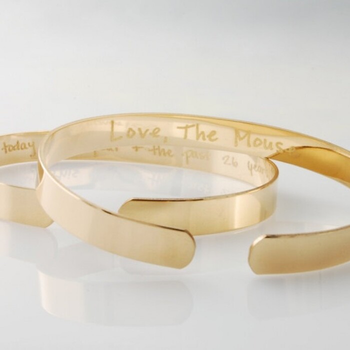 31 Best Wedding Gifts For Bride From Groom Suggestions in 2022 82 Personalized Handwriting Cuff Bracelet