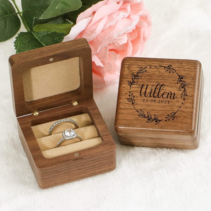 Luxury Engagement Gifts - Custom Wedding Ring Box