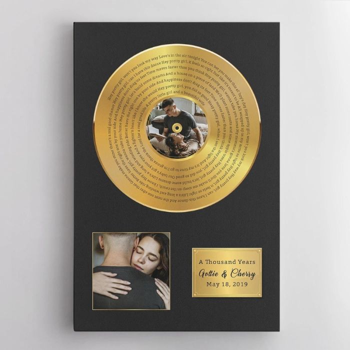 Custom Record Art For Anniversary Gifts For Parents