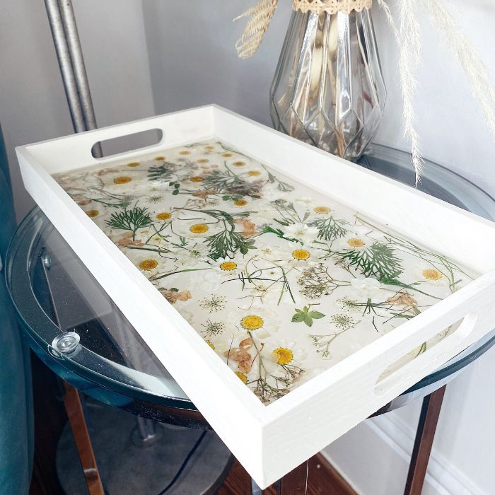 Floral Wooden Tray - Kitchen wedding gifts