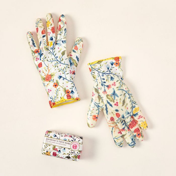 Floral Print Garden Gloves For 47th Wedding Anniversary Gifts