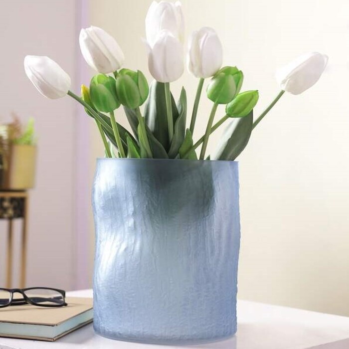 Sapphire Blue Flower Vase