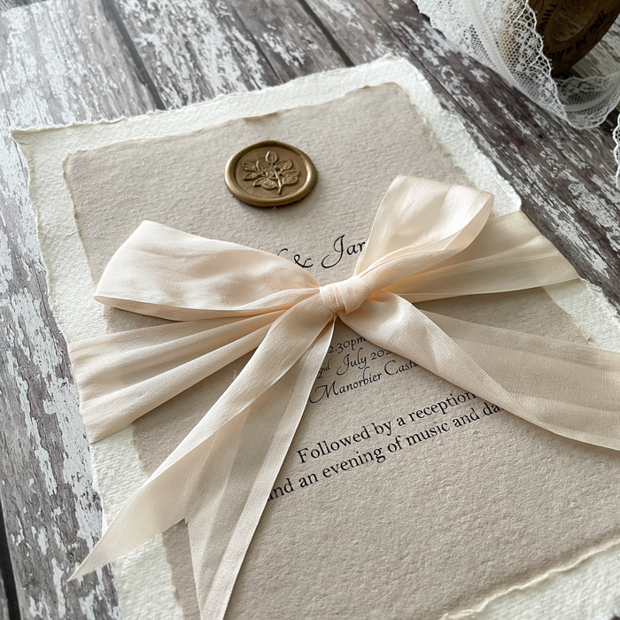 DIY Wedding Invitation Ideas With Ribbon