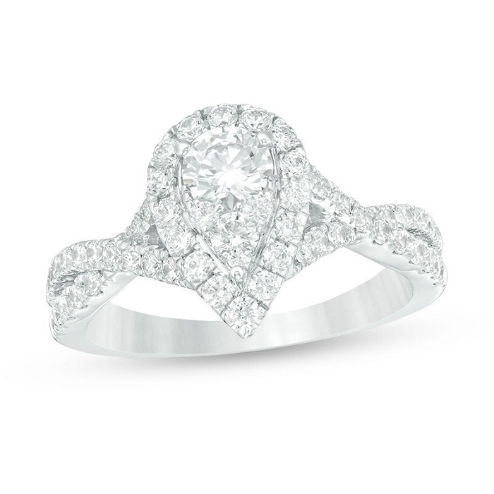 V Shaped Diamond Rings