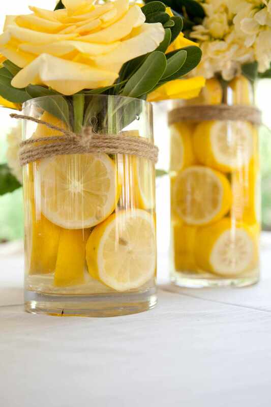 Lemon Centerpieces for Bridal Shower