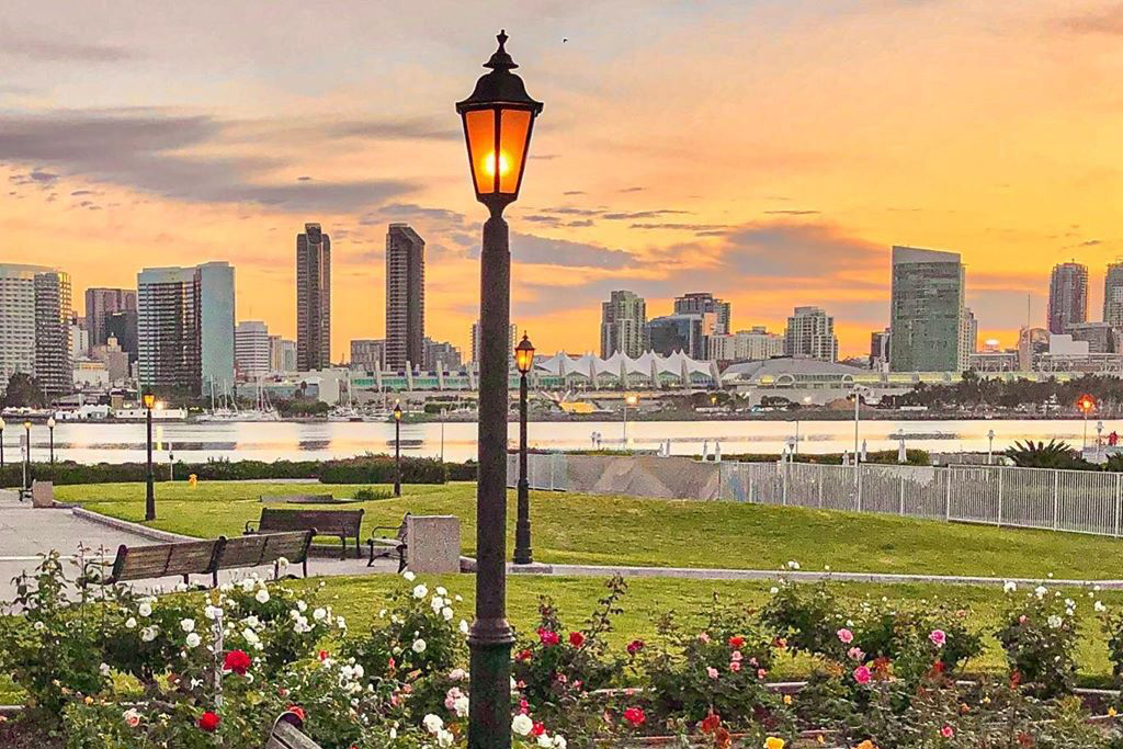 Centennial Park Engagement Photos in San Diego