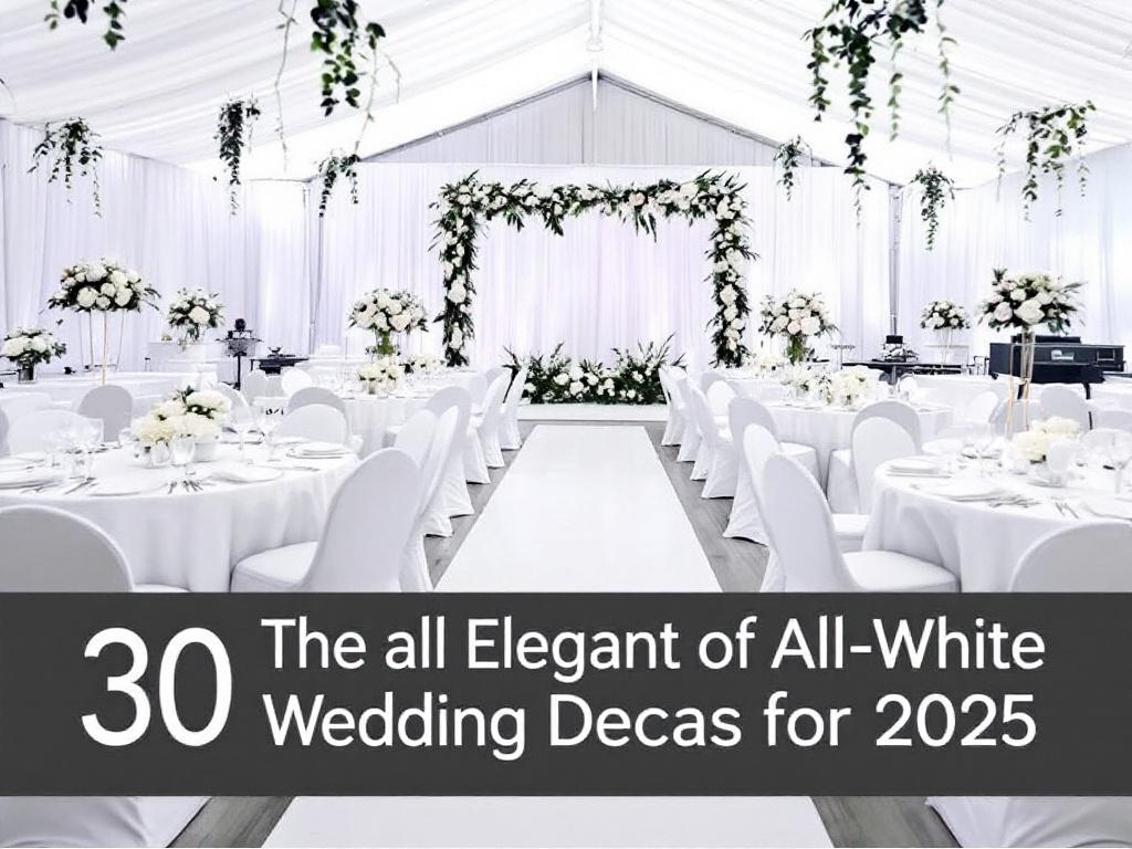 30 Elegant All-White Wedding Decor Ideas for 2025