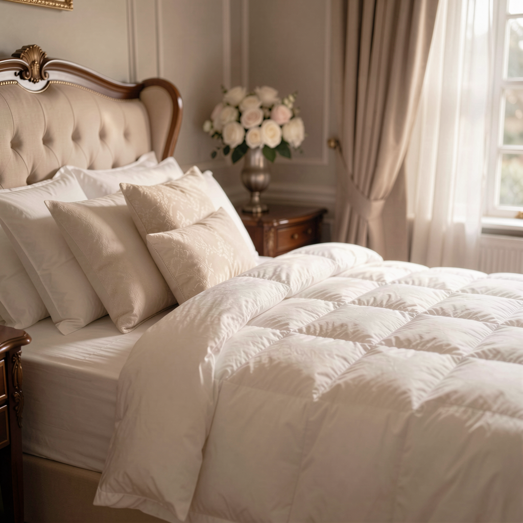 35 Wedding Registry Items Couples Actually Use Every Week 13 Cozy bedroom with luxurious bed sheets and a plush down comforter