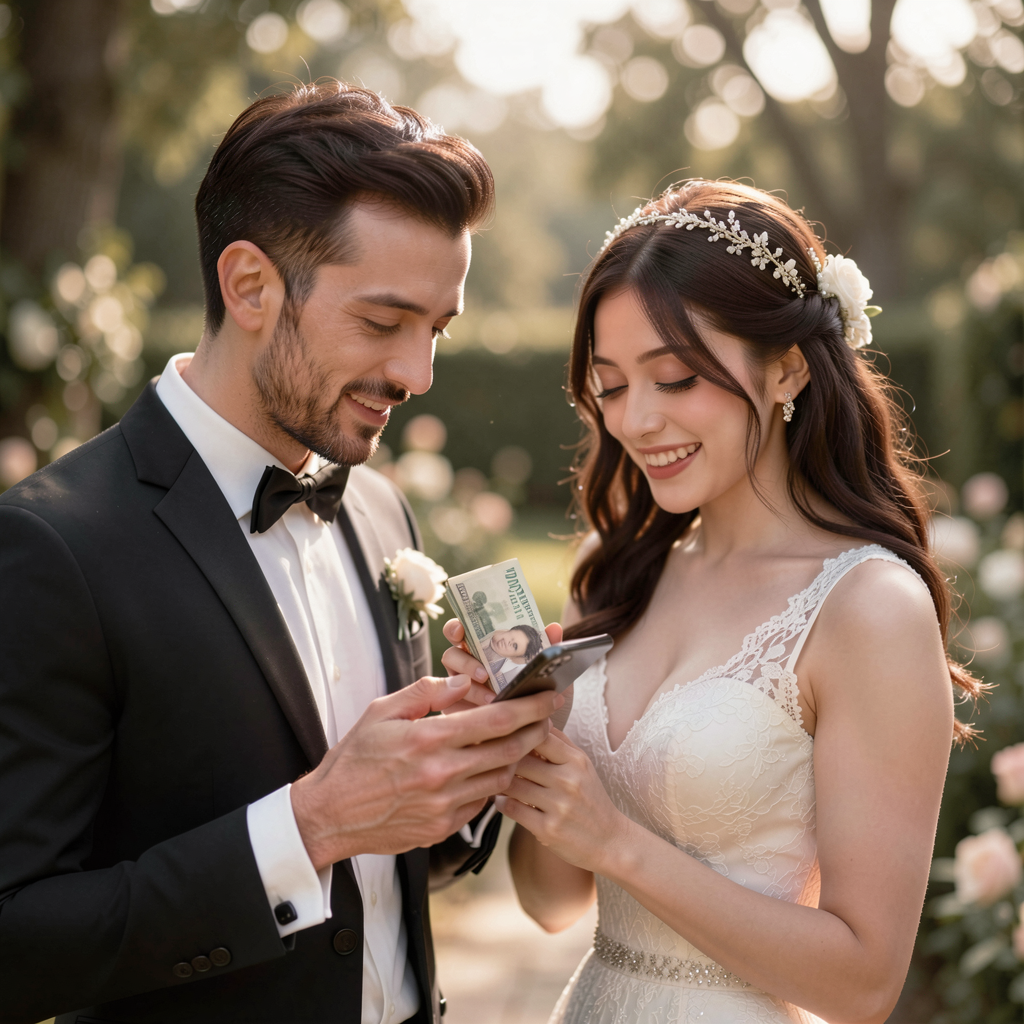 Cash Funds vs Traditional Registries: What Modern Couples Prefer in 2026 11 A couple using a smartphone app to manage their wedding cash fund